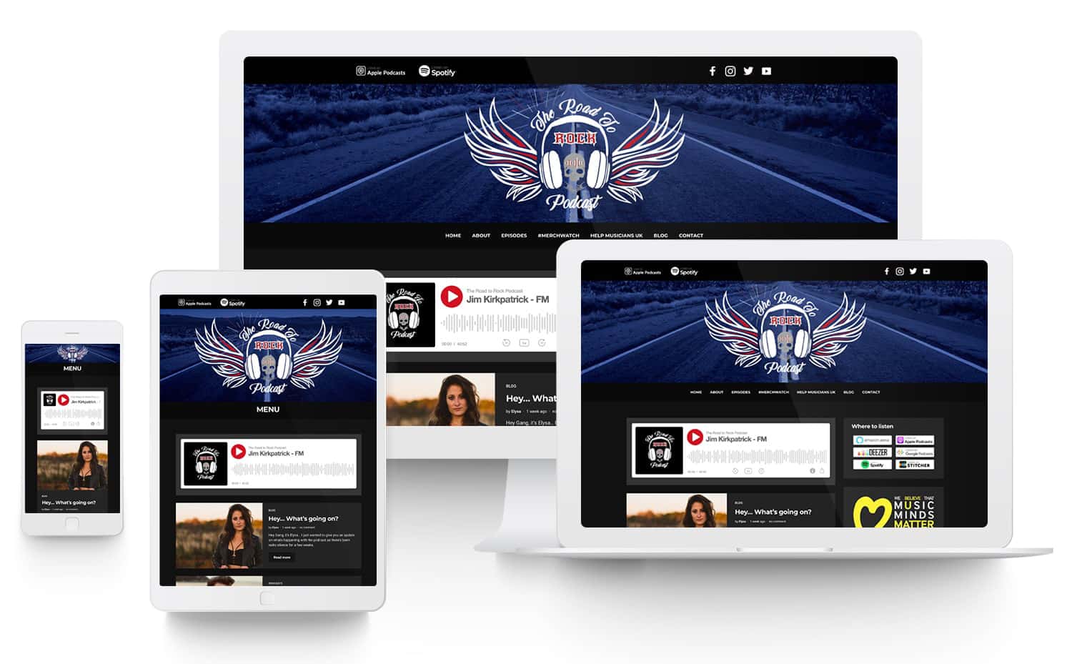 The Road To Rock Responsive mockup